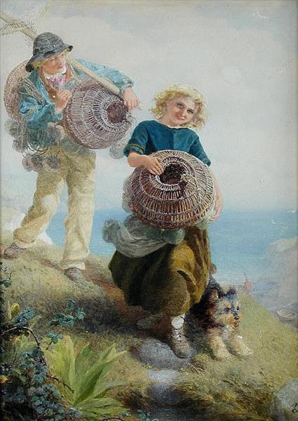 The young shrimpers - Alfred Downing Fripp