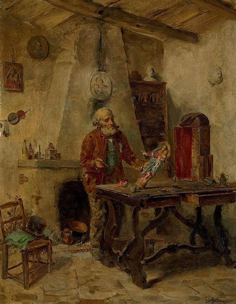 The figurine maker (2nd version), 1889 - Gerolamo Induno
