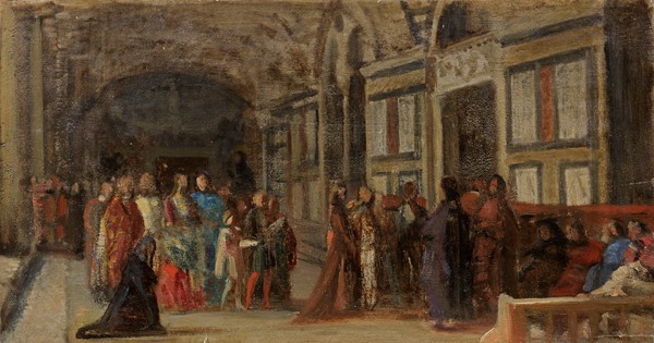 Medieval scene, c.1860 - Кристиано Банти