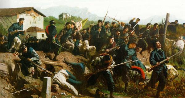 The battle of Varese, c.1859 - c.1864 - Federico Faruffini