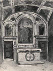 Interior of the chapel of the Cambio in Perugia - Federico Faruffini
