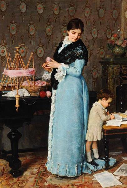 A mother, 1884 - Silvestro Lega