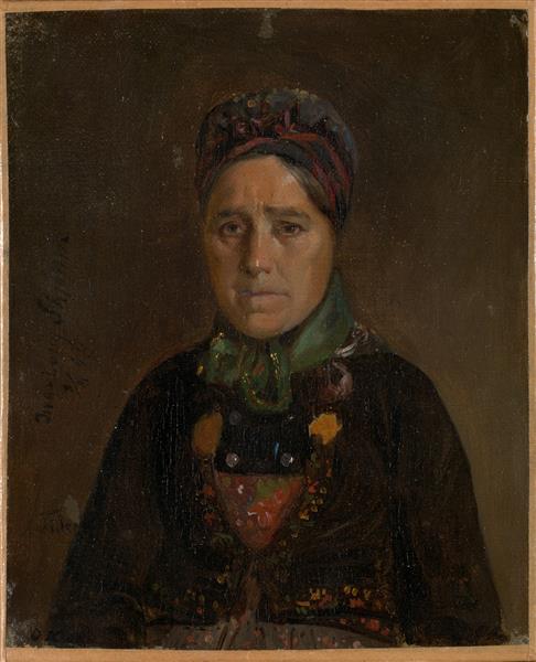 Portrait of Ingeborg Skjønne from Numedal, 1848 - Адольф Тидеманд