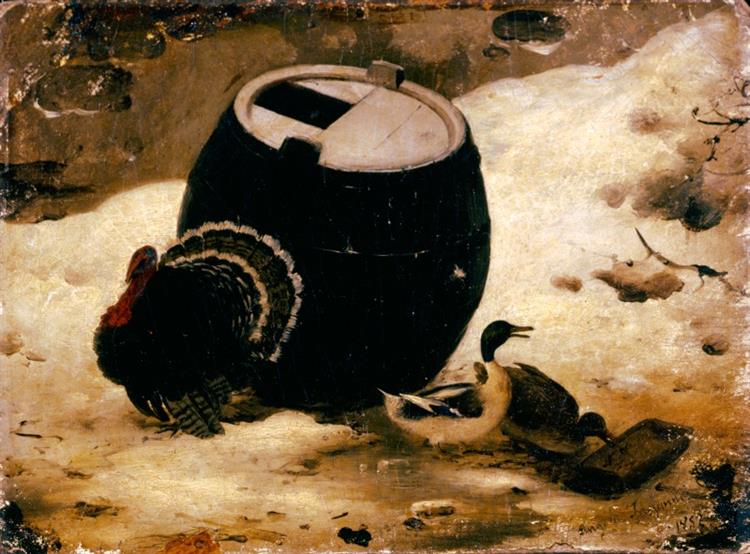 Swamp birds, 1852 - Angelo Inganni