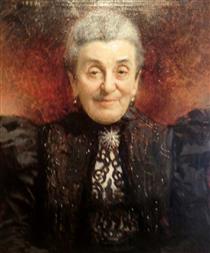 Portrait of an elderly lady - Леон Бонна