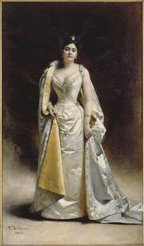 Portrait of Madame Albert Cahen d'Anvers - Leon Bonnat