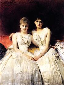 Portrait of Marthe and Therese Galoppe - 里歐·博納