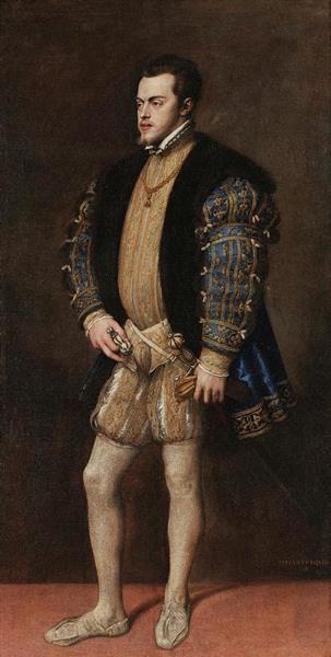Portrait of Philip II, c.1553 - Ticiano Vecellio