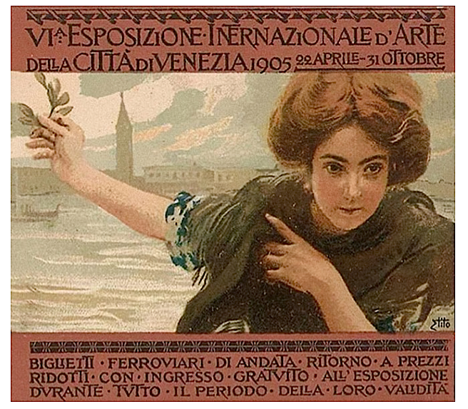 Poster of the Sixth Esposizione Internazionale d'Arte della Città di Venezia [Biennale of Venice], 1905 - Ettore Tito