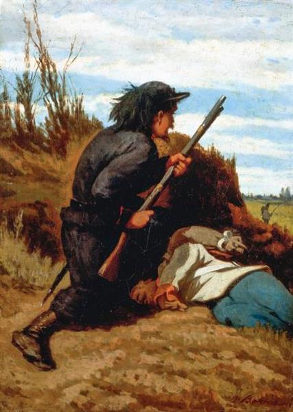 Bersagliere in the trenches, 1859 - Odoardo Borrani