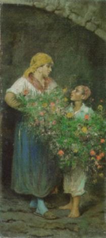 The flower seller - Винченцо Каприле