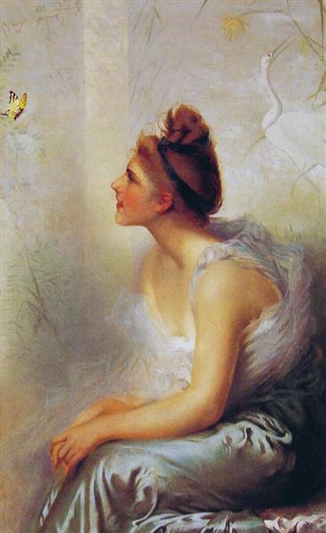 Beauty and the butterfly   Vittorio Matteo Corcos   WikiArt.org