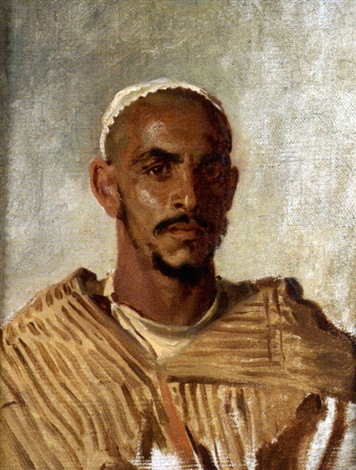 Portrait of a Moroccan man - Alfred Dehodencq
