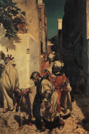 The arrest of a Jew in Tanger - Alfred Dehodencq