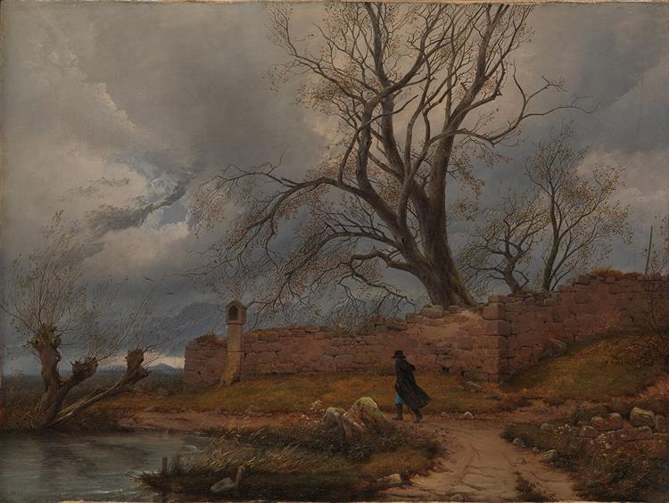 Wanderer in the Storm, 1835 - Carl Julius von Leypold