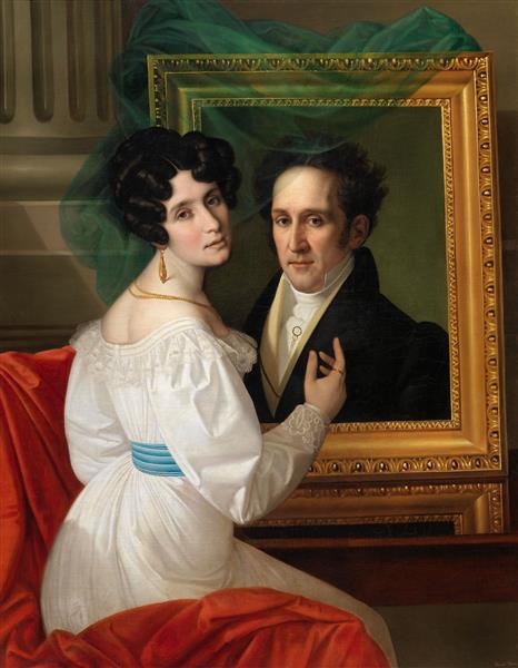 Double portrait, 1830 - Giuseppe Tominz