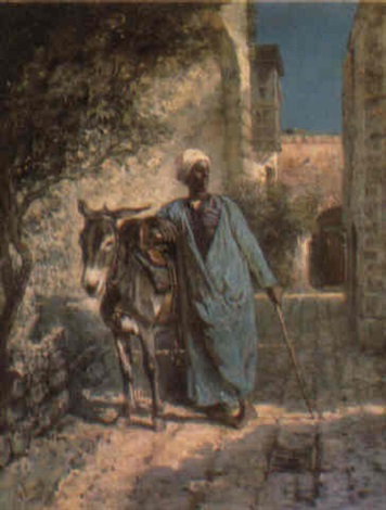 Young Arab with donkey, 1905 - Gustavo Simoni