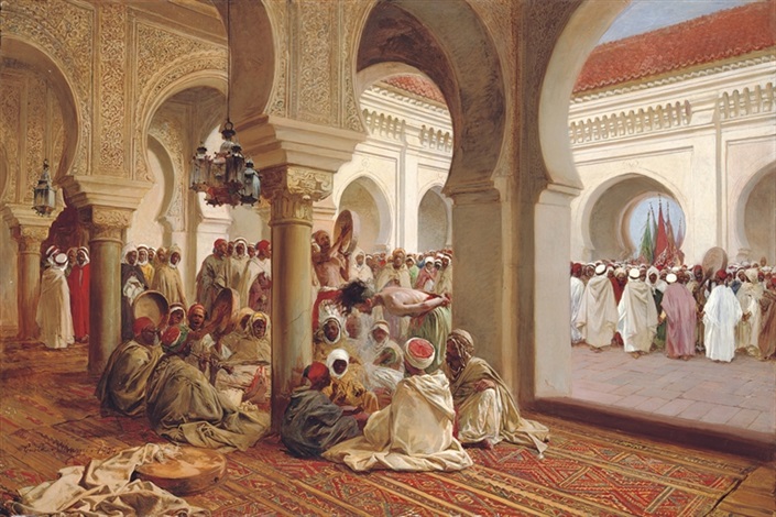 In the courtyard of a mosque, 1904 - Gustavo Simoni