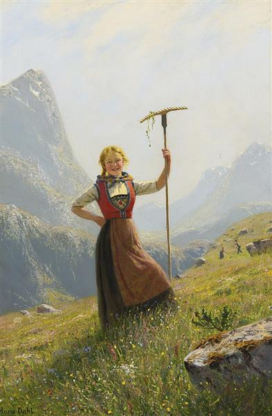 Peasant Girl - Hans Dahl