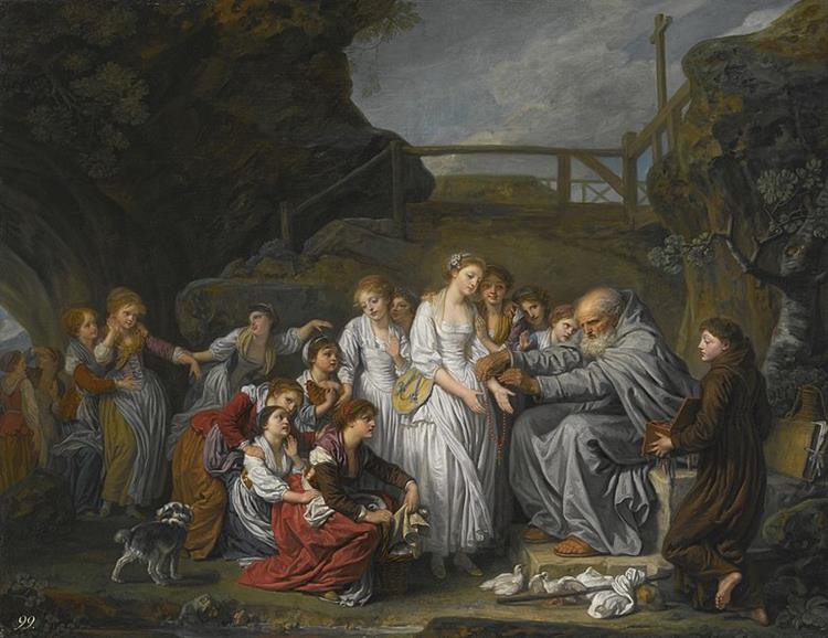 The Distributor Of Rosaries - Jean-Baptiste Greuze