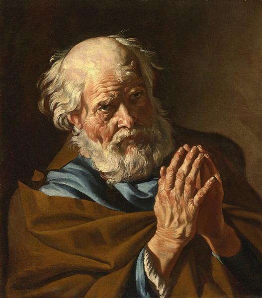 Saint Peter praying - Matthias Stom