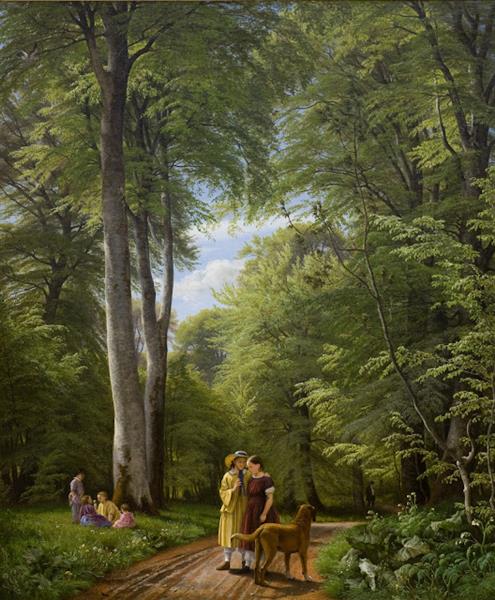 Beech forest in May. Motif from Iselingen, 1857 - P. C. Skovgaard