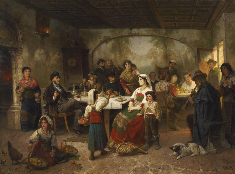 In the Osteria, called ''The Snake bar'', 1878 - Rudolf Jordan
