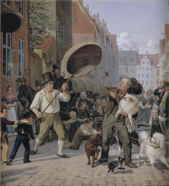Street scene during the Dog Days, 1833 - Вільгельм Марстранд