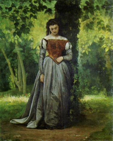 Lady in the park, 1867 - Vito d'Ancona