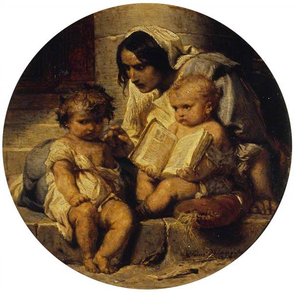 A Child Learning to Read, 1848 - Поль Деларош