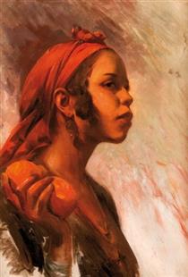 Bedouin with Oranges - Paul Quinsac