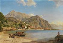 On The Shore Of Lake Como - Albert Zimmermann