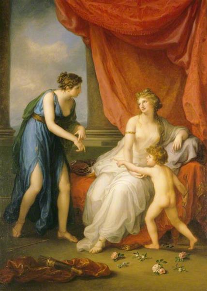 Euphrosyne Complaining to Venus of the Wound Caused by Cupid’s Dart - Angelica Kauffman
