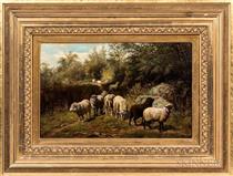 Flock of Sheep - Arthur Fitzwilliam Tait