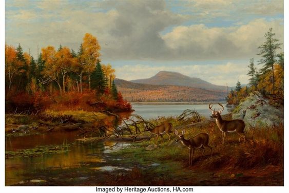 Late Autumn Long Lake Adirondacks, 1881 - Arthur Fitzwilliam Tait
