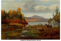 Late Autumn Long Lake Adirondacks - Arthur Fitzwilliam Tait
