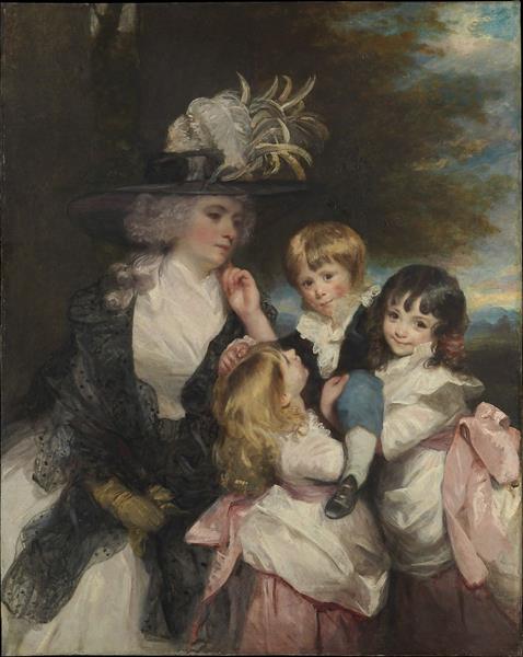 Lady Smith (Charlotte Delaval) and Her Children (George Henry, Louisa, and Charlotte) - 約書亞·雷諾茲