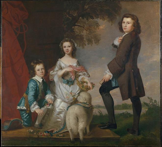 Thomas (1740–1825) and Martha Neate (1741–after 1795) with His Tutor, Thomas Needham, 1748 - Joshua Reynolds
