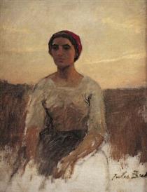Study For The Return From The Fields - Жюль Бретон