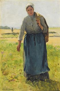 Study: A Peasant Woman - Julien Dupré