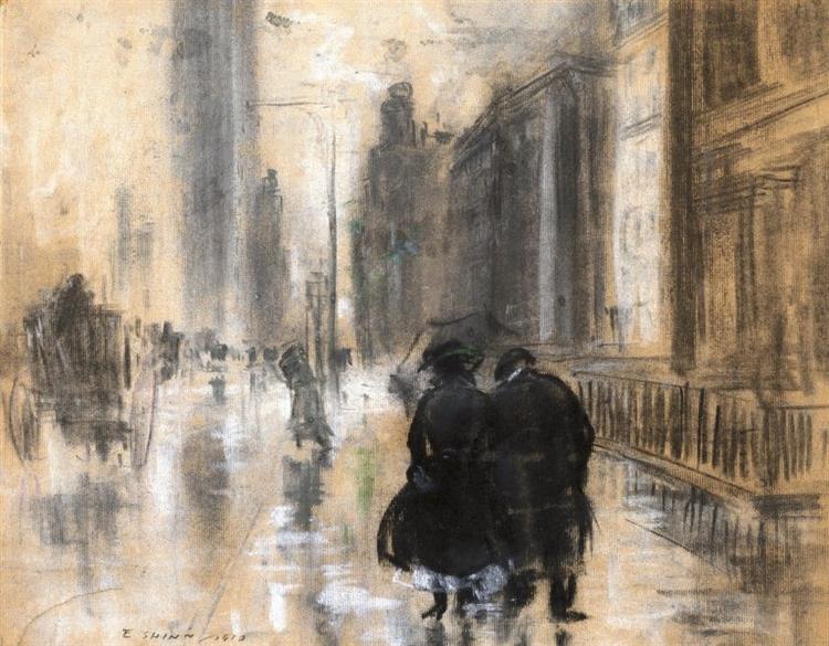 Fifth Avenue, 1910 - Everett Shinn