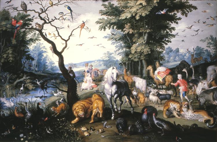 The animals entering Noah`s Ark - Jan Brueghel the Younger
