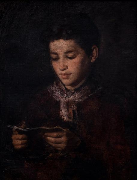 Portrait of Lazzaro known as Rino, the artist's son, c.1900 - Noè Bordignon