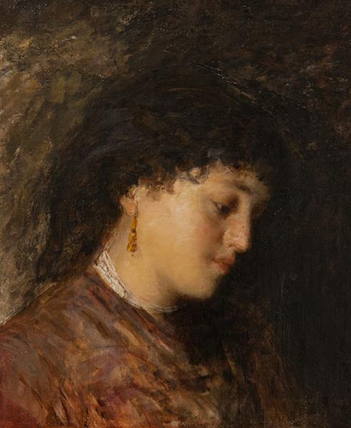 Head of a young girl, c.1894 - Noè Bordignon