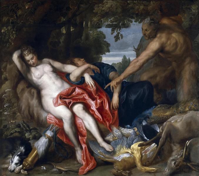 Diana and her Nymph surprised by Satyr - Anton van Dyck