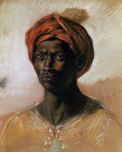 Portrait of a Turk in a Turban, c.1826 - Eugene Delacroix