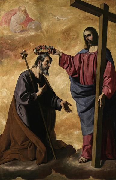 Christ crowning Saint Joseph - Франсиско де Сурбаран