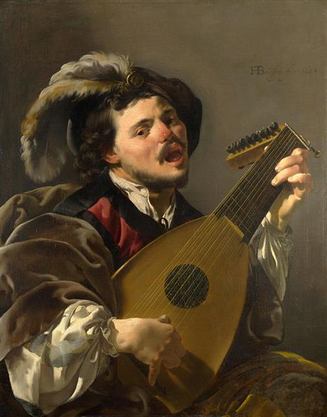 The Singing Lute Player, 1624 - Хендрік Тербрюгген
