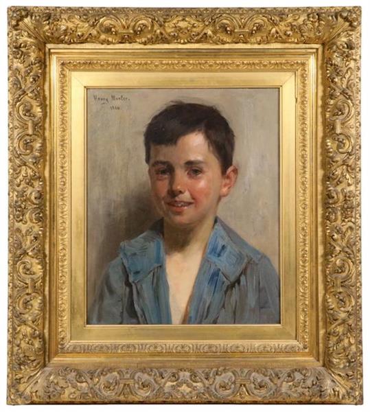 Portrait of a young Parisian boy, 1886 - Henry Mosler