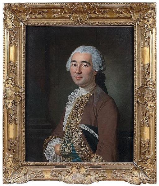 Portrait of Dominique de Lesseps, Lord of Colombier, French Minister in Brussels - Jacques Aved